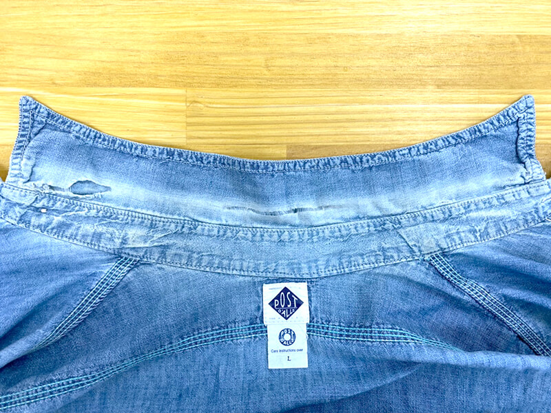 デニムシャツ等の修理